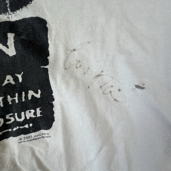 2001 Rancid Band Tee Punk Rock Shirt Lars Frederiksen Signed‎ Machete L READ - Picture 15 of 16